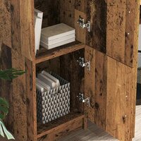 Hoge Kast Oud hout 31.5 x 32 x 124 cm Bewerkt hout 4