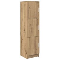 Hoge Kast artisanaal eikenkleurig 31.5 x 32 x 124 cm 2