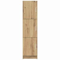 Hoge Kast artisanaal eikenkleurig 31.5 x 32 x 124 cm 6