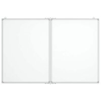 Whiteboard magnetisch inklapbaar 100x80x1,7 cm aluminium 3