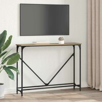 Wandtafel artisanaal eikenkleurig 102 x 22.5 x 75 cm 4