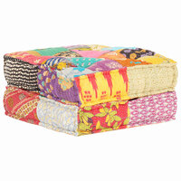 Poef 60x70x36 cm stof patchwork 6