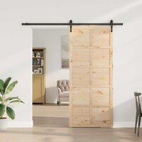 Schuifdeur Bruin 80 x 208 cm Massief grenenhout 3