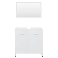 Badkamermeubelset bewerkt hout wit 5