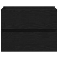 Badkamerkast Zwart Eiken 60 x 38,5 x 45 cm Bewerkt hout 6