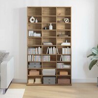 Cd-kast met plank artisanaal eikenkleurig 101 x 23 x 177.5 cm 4