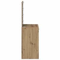 Kaptafel artisanaal eikenkleurig 50 x 41 x 135 cm Bewerkt hout 6