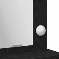 Kaptafel met plank Zwart eiken 50 x 41 x 135 cm Bewerkt hout 8