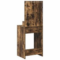 Kaptafel met plank Gerookt eiken 50 x 41 x 135 cm Bewerkt hout 6
