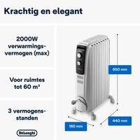 Olieradiator DeLonghi TRD50820 900 W 3