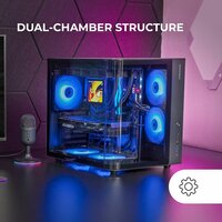 ATX Semi-toren BehuizingMars Gaming MCCURV Zwart 6