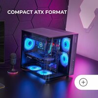 ATX Semi-toren BehuizingMars Gaming MCCURV Zwart 7