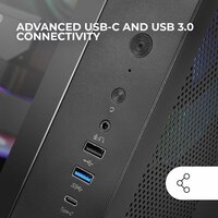 ATX Semi-toren BehuizingMars Gaming MCCURV Zwart 8