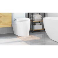 Antislip Badmat met Toilet Cut Cr&egrave;me 50 x 50 cm PP 4