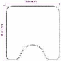 Antislip Badmat met Toilet Cut Blauw 50 x 50 cm PP 9