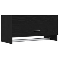 Kledingkast met lade Zwart Eiken 70 x 32,5 x 35 cm Bewerkt hout 2