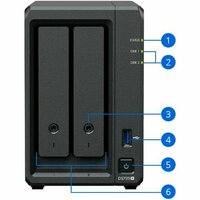 Netwerkopslag NAS Synology DS725+ Zwart AMD Ryzen R1600 6