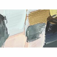 Schilderij Home ESPRIT Geel Beige Roze Turkoois Abstract Stads (2 Stuks) 3