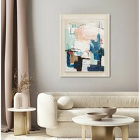 Schilderij Home ESPRIT Blauw Wit Abstract Stads 114 X 6 X 143,5 CM 2