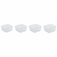 Snackdienblad Home ESPRIT Transparant Natuurlijk 300 ml 22 x 22 x 6 cm 2