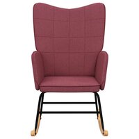 Schommelstoel stof wijnrood 3