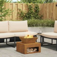 Vuurkorf Roestig 50 x 50 x 40 cm Cortenstaal 4