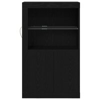 Bijzetkast Zwart eiken 60.5 x 37 x 100 cm Bewerkt hout 6