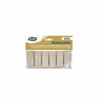 Tandenstokers Algon Hout 600 Onderdelen (18 Stuks) 2