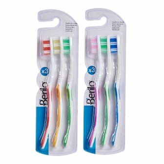 Tandenborstel Geel Blauw Rood Groen Roze (12 Stuks) 3