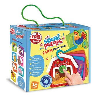 Kinderpuzzel Reig Flash Cards dieren Boerderij 1