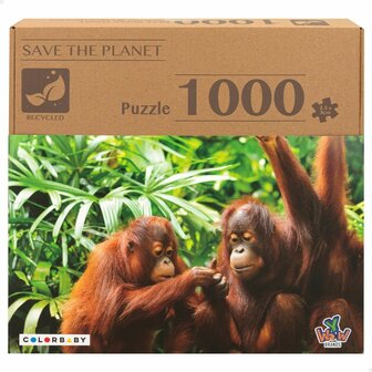 Puzzel Colorbaby Orangutan 6 Stuks 68 x 50 x 0,1 cm 2