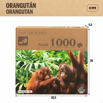 Puzzel Colorbaby Orangutan 6 Stuks 68 x 50 x 0,1 cm 7
