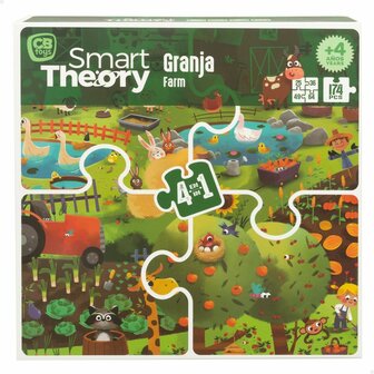 Kinderpuzzel Colorbaby 4-in-1 174 Onderdelen Boerderij 68 x 68 cm (6 Stuks) 2
