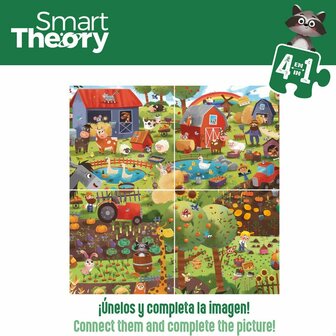 Kinderpuzzel Colorbaby 4-in-1 174 Onderdelen Boerderij 68 x 68 cm (6 Stuks) 5