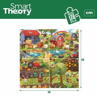 Kinderpuzzel Colorbaby 4-in-1 174 Onderdelen Boerderij 68 x 68 cm (6 Stuks) 6