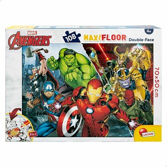 Kinderpuzzel The Avengers Dubbelzijdig 108 Onderdelen 70 x 1,5 x 50 cm (6 Stuks) 2
