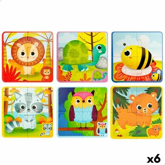 Kinderpuzzel Lisciani Tactiel 24 Onderdelen 16 x 0,1 x 16 cm (6 Stuks) 1