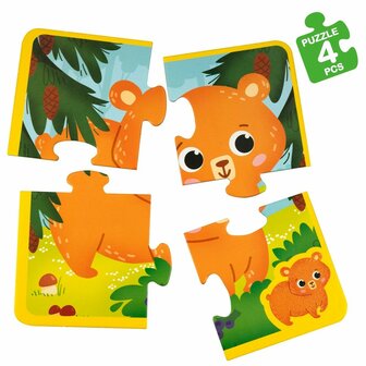 Kinderpuzzel Lisciani Tactiel 24 Onderdelen 16 x 0,1 x 16 cm (6 Stuks) 3