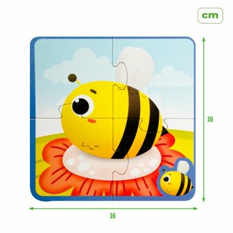 Kinderpuzzel Lisciani Tactiel 24 Onderdelen 16 x 0,1 x 16 cm (6 Stuks) 6