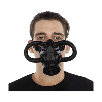 Masker My Other Me Zwart &Eacute;&eacute;n maat Steampunk 1