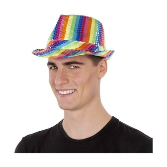 Hoed My Other Me Rainbow Multicolour Pailletten S 1