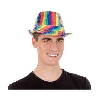 Hoed My Other Me Rainbow Multicolour Pailletten S 2