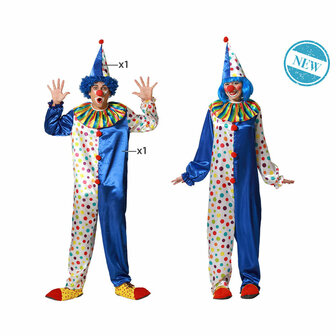 Kostuums voor Volwassenen M/L Clown Blauw 1