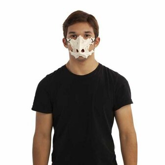 Halfmasker My Other Me Bot &Eacute;&eacute;n maat Herbivoren Wit 1