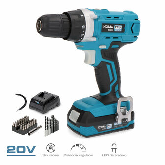 Set met boor en accessoires Koma Tools Pro Series Schroevendraaier 40 Onderdelen 2
