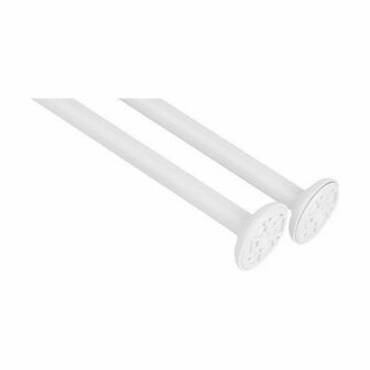 Douchegordijnstang Douche Wit Aluminium 80 cm (24 Stuks) 3