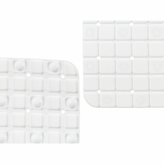Antislipmat voor in de douche Ruiten Wit PVC 50,3 x 50,3 x 0,7 cm (6 Stuks) 3
