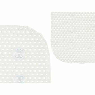 Antislipmat voor in de douche Wit PVC 69,3 x 40 x 1 cm (6 Stuks) 3