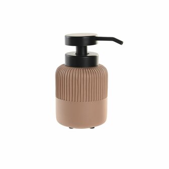 Zeepdispenser DKD Home Decor Zwart Cement Terra cotta Polypropyleen 7 x 7 x 16 cm 1