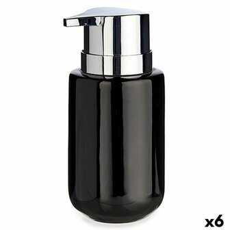 Zeepdispenser Zwart Zilverkleurig Metaal Keramisch 350 ml (6 Stuks) 1